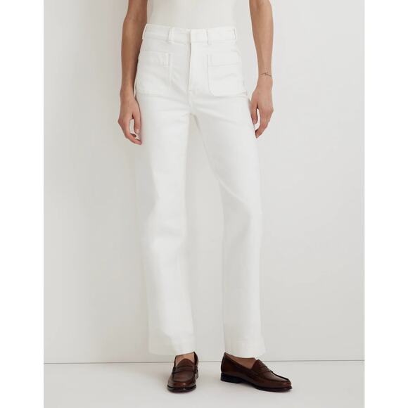 Madewell The‎ Perfect Vintage Wide Leg Jeans White Size 30 - Picture 2 of 11